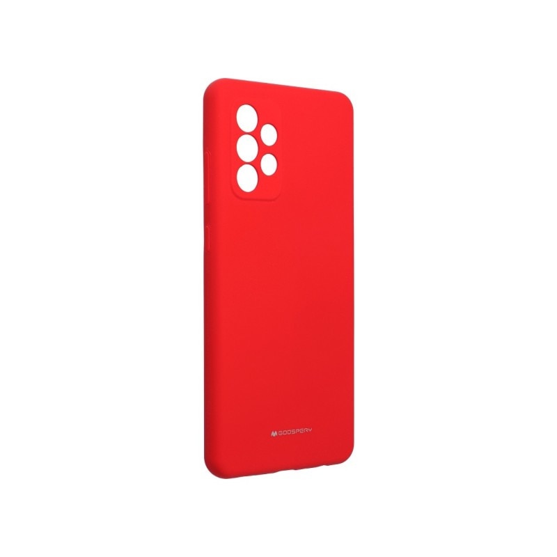 Husa Spate Mercury Silicone Compatibila Cu Samsung Galaxy A72 4g, Interior Soft Alcantara, Red