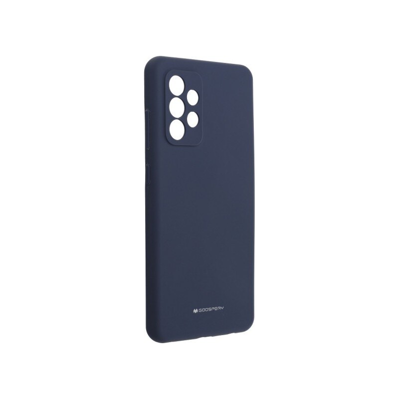 Husa Spate Mercury Silicone Compatibila Cu Samsung Galaxy A52 4g / A52 5g, Interior Soft Alcantara, Albastru Navy