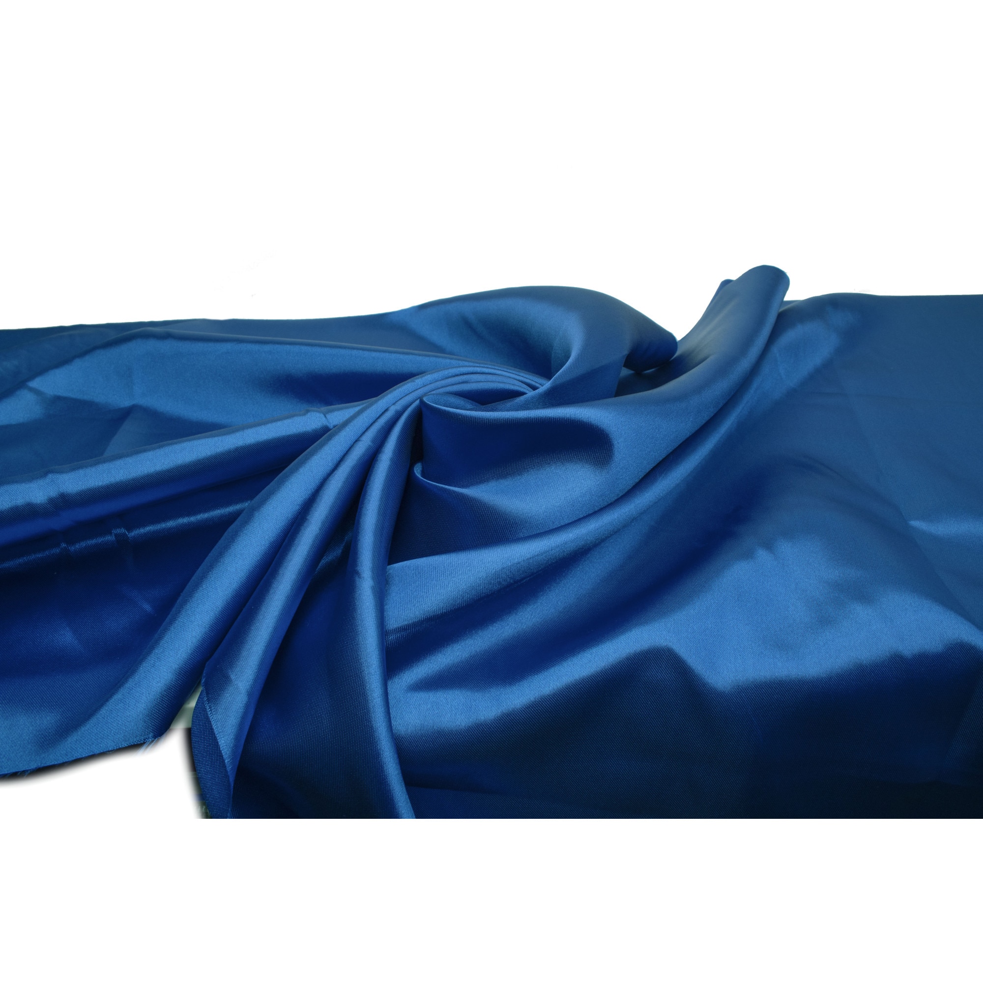 Satin fara adaugat elastan, Satinat neted cu stralucire, Albastru roial 50 cm x 150 cm