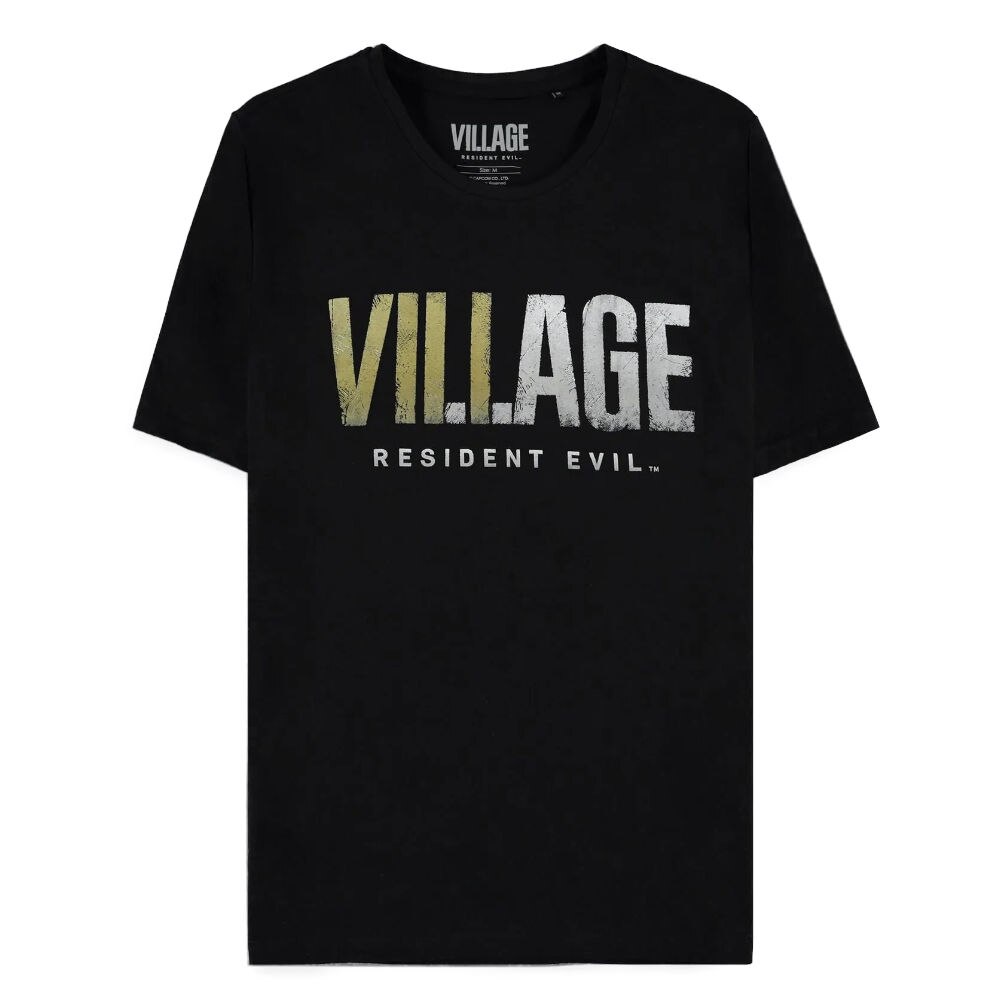 Tricou Bioworld Difuzed Resident Evil - Village Logo Black T-Shirt, Size S