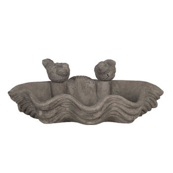 Bol hranire pasari din ceramica gri 30 cm x 22 cm x 11 h Bol hranire pasari din ceramica gri 30 cm x 22 cm x 11 h