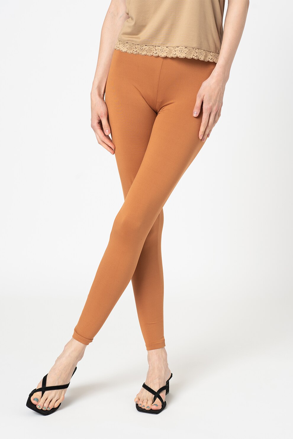 Vila, Colanti crop cu talie inalta, Oranj stins