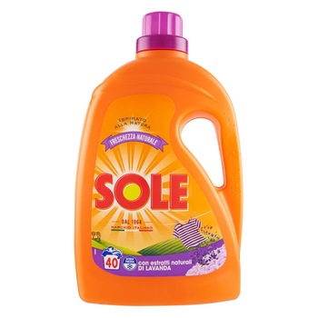 Detergent Lichid SOLE Extract de Lavanda, 40 Spalari, 2L Detergent Lichid SOLE Extract de Lavanda, 40 Spalari, 2L