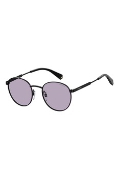 Polaroid, Ochelari de soare rotunzi polarizati unisex, Negru/Lila, 51-20-145 Standard Polaroid, Ochelari de soare rotunzi polarizati unisex, Negru/Lila, 51-20-145 Standard