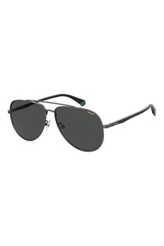 Polaroid, Ochelari de soare aviator polarizati, Gri hematit, 62-14-150 Standard Polaroid, Ochelari de soare aviator polarizati, Gri hematit, 62-14-150 Standard