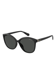 Polaroid, Ochelari de soare cat-eye polarizati, Negru, 59-14-145 Standard Polaroid, Ochelari de soare cat-eye polarizati, Negru, 59-14-145 Standard