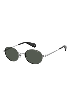 Polaroid, Ochelari de soare polarizati unisex cu lentile ovale, Argintiu, 51-20-145 Standard Polaroid, Ochelari de soare polarizati unisex cu lentile ovale, Argintiu, 51-20-145 Standard