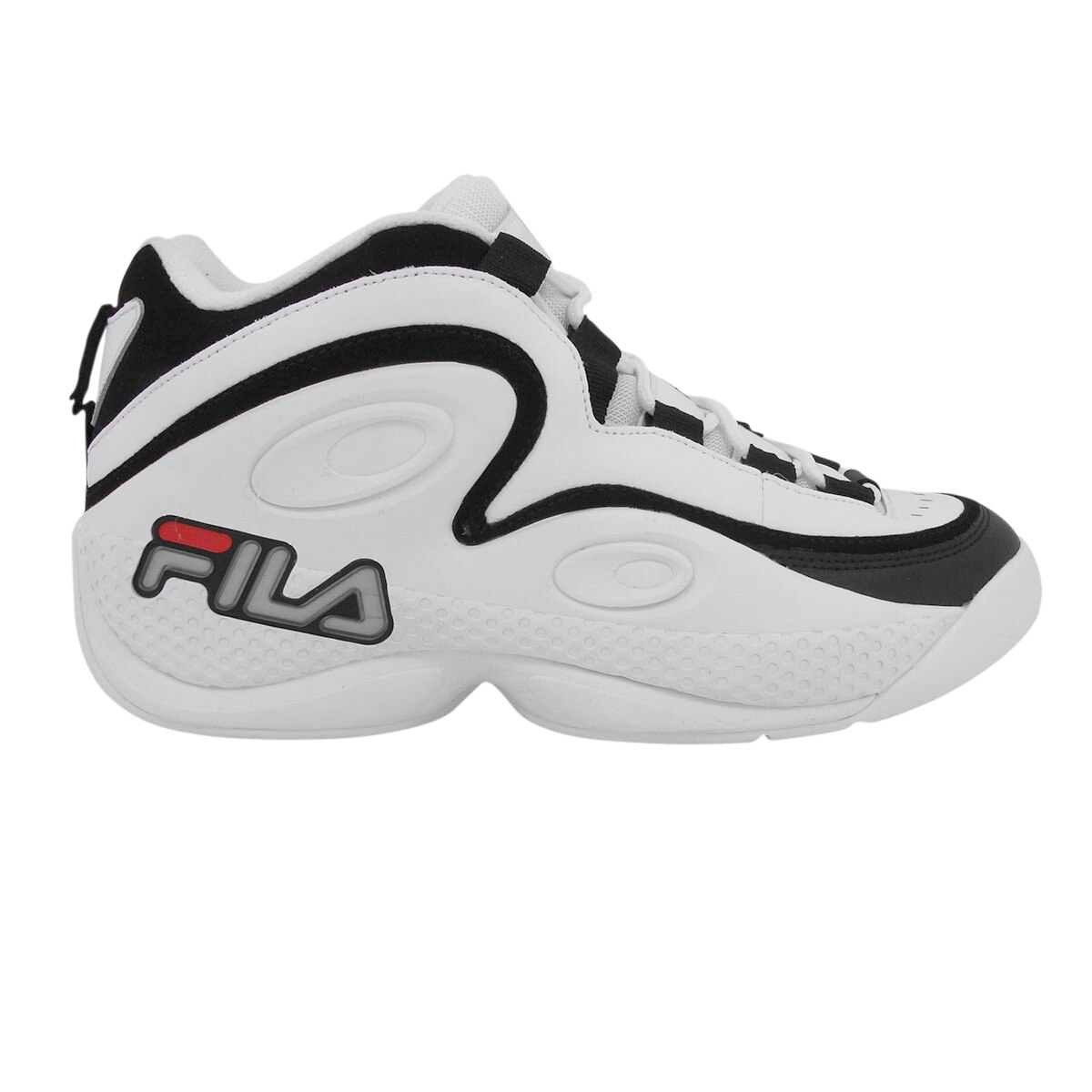 Pantofi sport Fila Grant Hill 3, Piele naturala, Alb/Negru, Alb/Negru