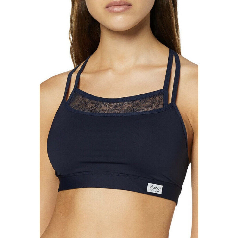 Bustiera pentru sport, Sloggi Women mOve Flex P, Negru havana