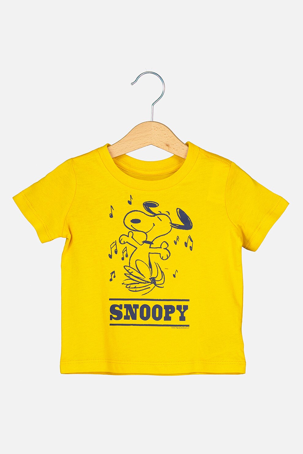 GAP, Tricou de bumbac organic cu imprimeu, galben sofran, bleumarin