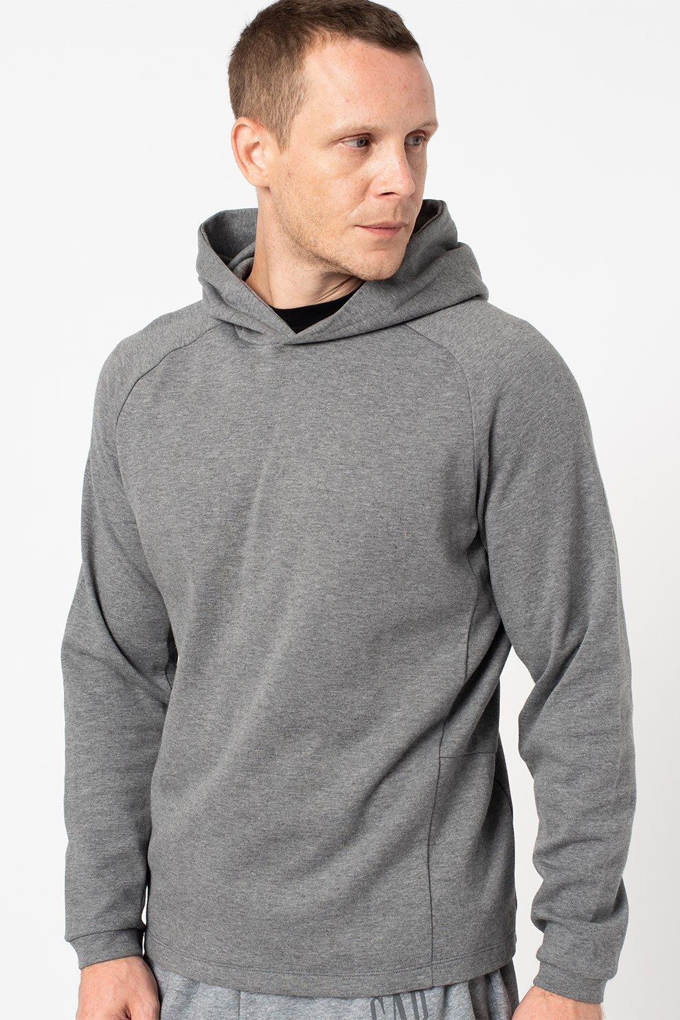 GAP, Hanorac din amestec de bumbac cu maneci raglan, Gri