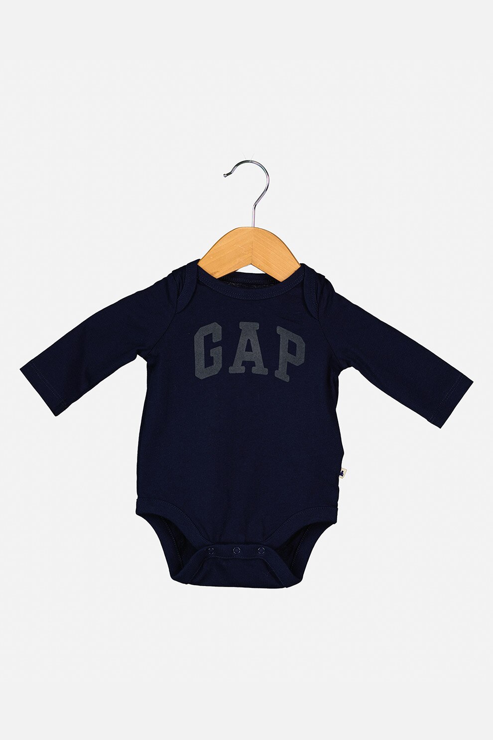 GAP, Body de bumbac cu imprimeu, Bleumarin/Gri inchis