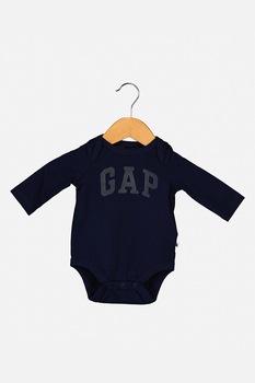 GAP, Body de bumbac cu imprimeu, Bleumarin/Gri inchis GAP, Body de bumbac cu imprimeu, Bleumarin/Gri inchis