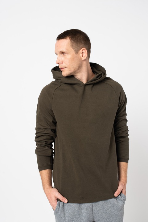 GAP, Hanorac din amestec de bumbac cu maneci raglan, Verde feriga, M