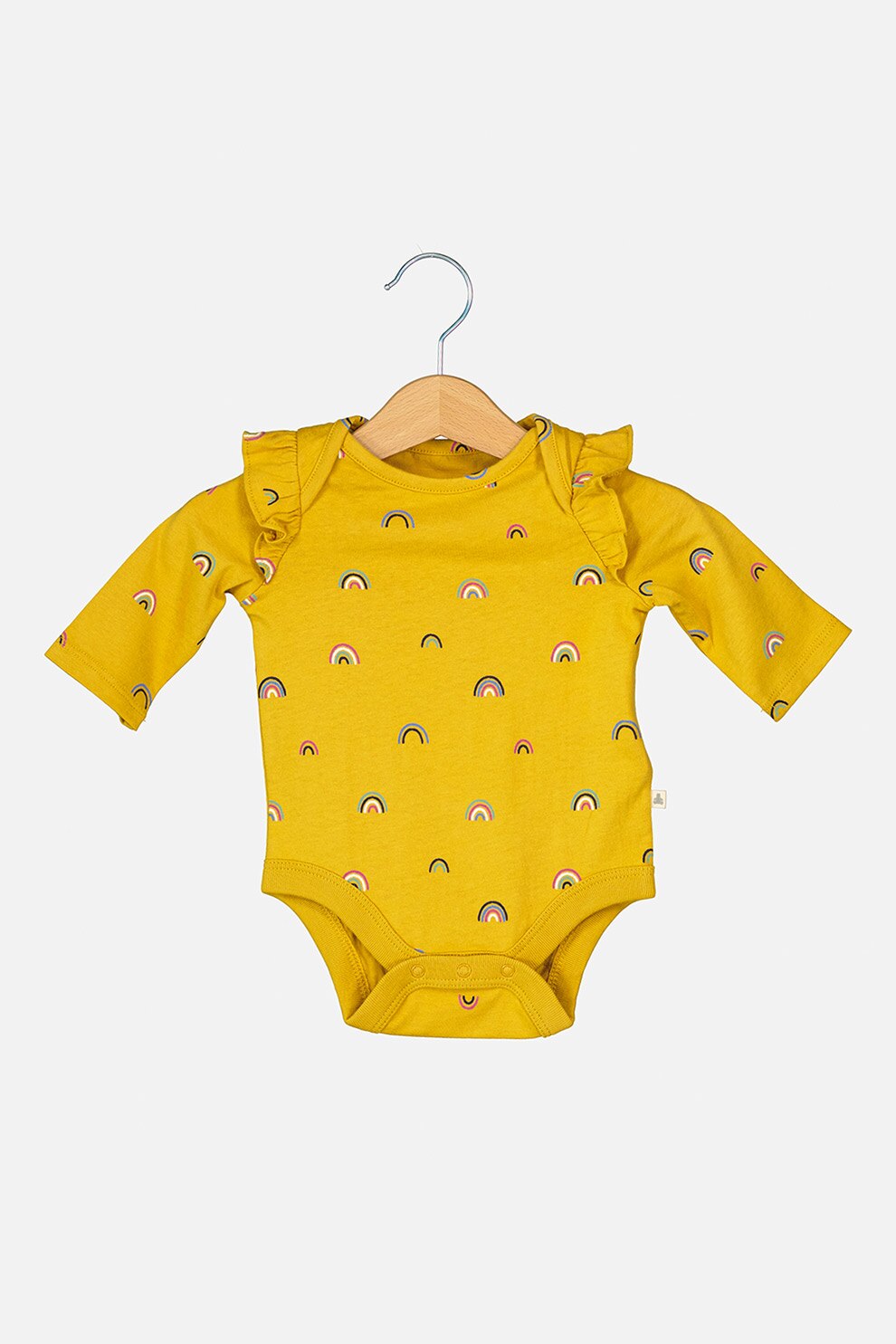 GAP, Body de bumbac organic cu imprimeu ', galben mustar, bleumarin, roz fandango