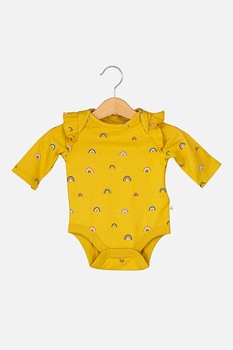 GAP, Body de bumbac organic cu imprimeu ', galben mustar, bleumarin, roz fandango GAP, Body de bumbac organic cu imprimeu ', galben mustar, bleumarin, roz fandango