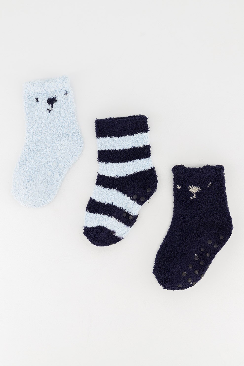 GAP, Set de sosete pufoase - 3 perechi, Bleumarin/Bleu