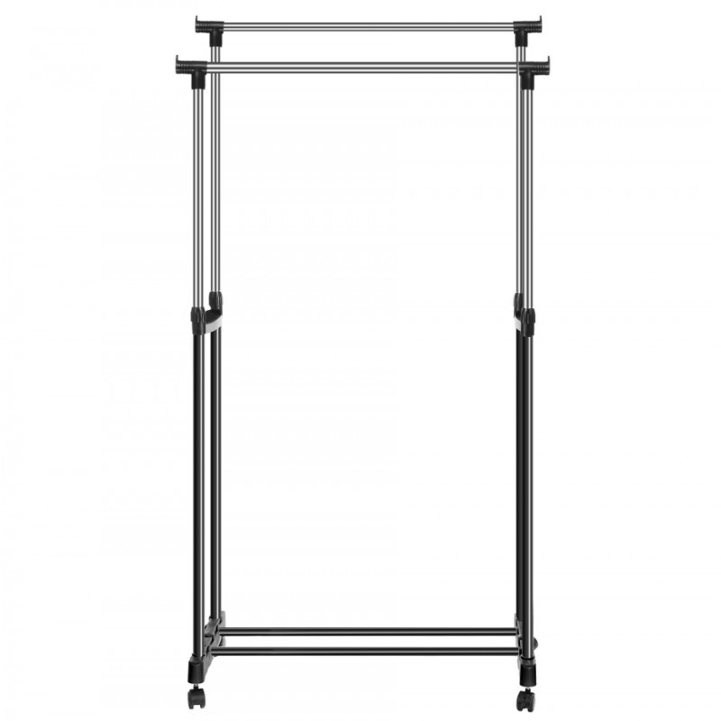 Suport dublu GREATON® pentru imbracaminte si Incaltaminte, inaltime reglabila, negru