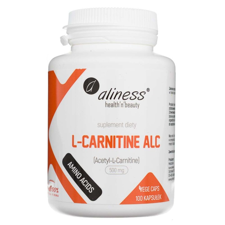 Aliness L-Carnitine ALC Étrend-kiegészítő, 500 mg, 100 kapszula