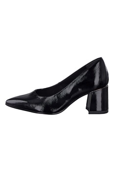 Tamaris, Pantofi din piele ecologica cu aspect lacuit, Negru Tamaris, Pantofi din piele ecologica cu aspect lacuit, Negru