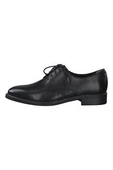Tamaris, Pantofi Derby din piele, Negru Tamaris, Pantofi Derby din piele, Negru