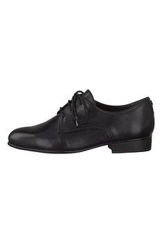 Tamaris, Pantofi Derby din piele, Negru Tamaris, Pantofi Derby din piele, Negru