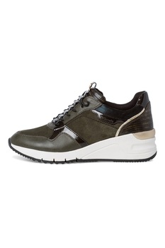 Tamaris, Pantofi sport low-cut cu talpa wedge, Negru Tamaris, Pantofi sport low-cut cu talpa wedge, Negru