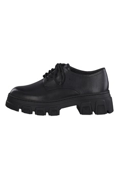 Tamaris, Pantofi Derby din piele cu talpa cu aspect masiv, Negru Tamaris, Pantofi Derby din piele cu talpa cu aspect masiv, Negru
