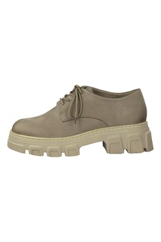 Tamaris, Pantofi Derby din piele cu talpa cu aspect masiv, Maro taupe deschis Tamaris, Pantofi Derby din piele cu talpa cu aspect masiv, Maro taupe deschis