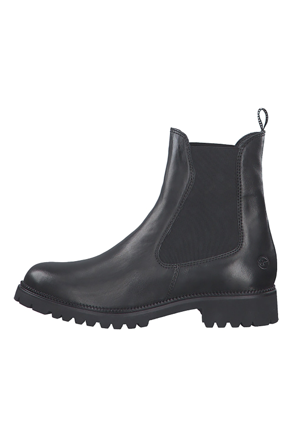 Tamaris, Ghete Chelsea din piele, Negru