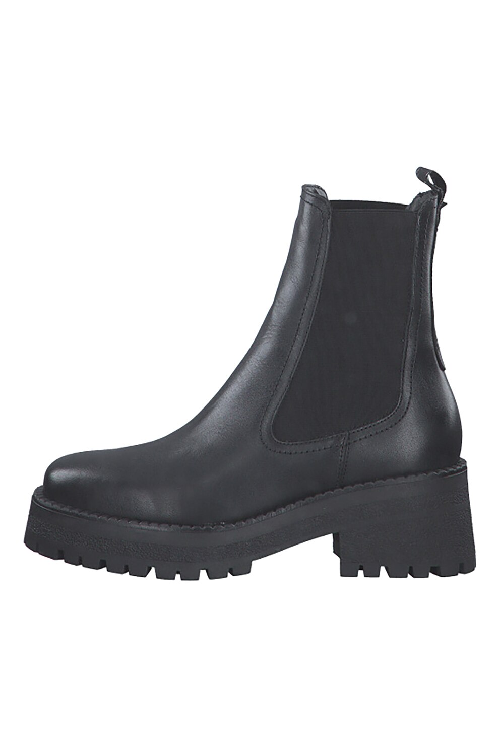 Tamaris, Ghete Chelsea din piele, Negru
