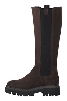 Tamaris, Cizme lungi pana la genunchi din piele cu aspect masiv, Maro inchis, 39 Tamaris, Cizme lungi pana la genunchi din piele cu aspect masiv, Maro inchis, 39