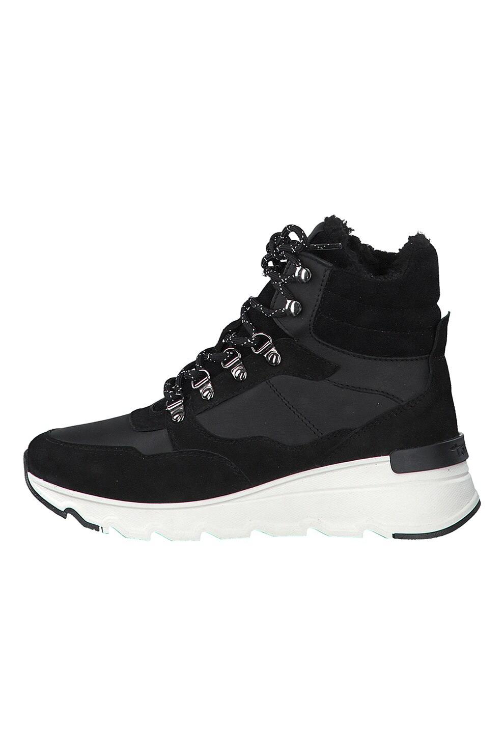 Tamaris, Ghete cu talpa wedge, Negru, 36