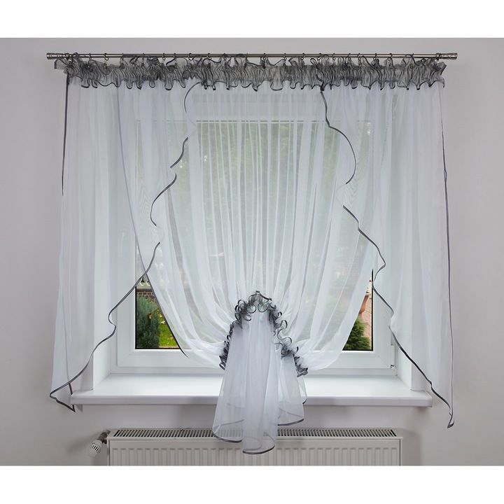 Lisbona függöny 400x155 Voal szürke