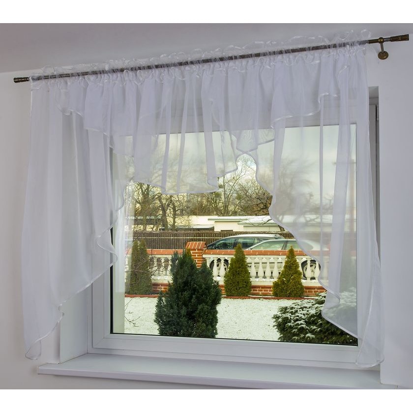 Perdea Parma, 350x150, Alb