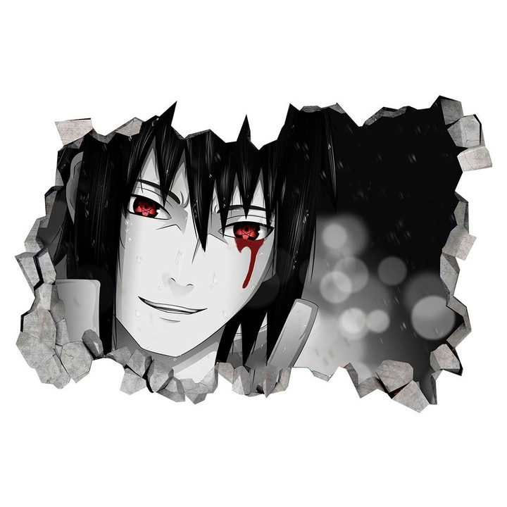 Dekoratív matrica, 3D fali lyuk, Naruto, 85 cm, 1030TK-1