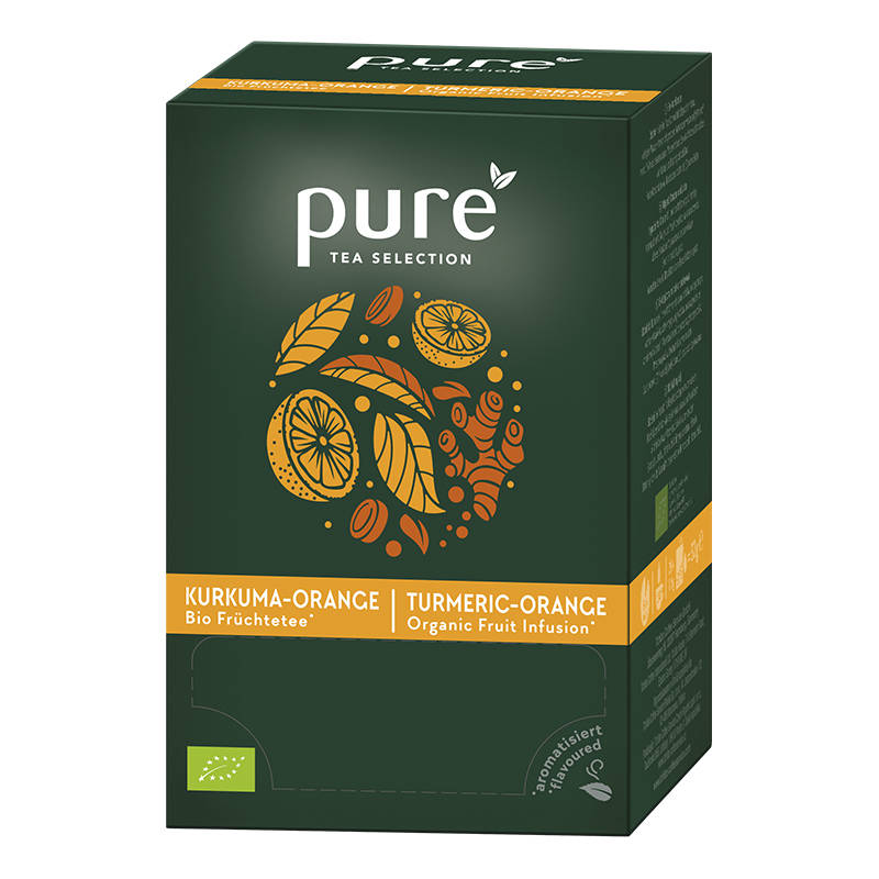 Ceai Fructe Organic Pure Tea Orange Turmeric, 25 x 3.5g