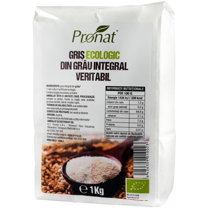 Gris din Grau Integral Veritabil Bio 1000 grame Pronat