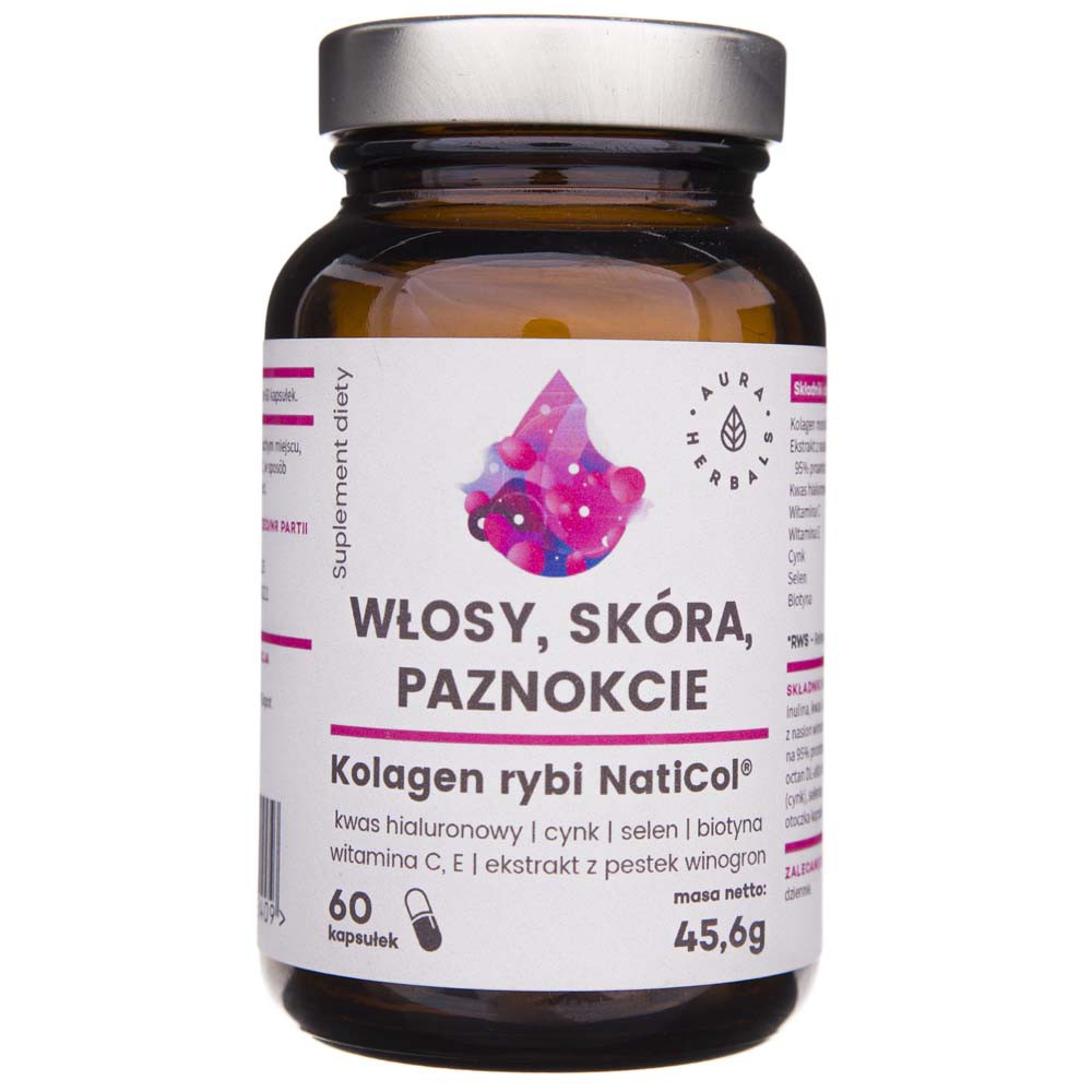 Supliment alimentar Aura Herbals, NatiCol®, Colagen, 800 mg, 60 capsule
