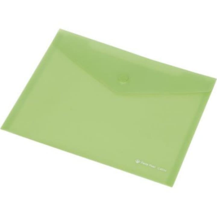 Panat Plast irattartó tasak, A4, áttetszõ zöld, patentos