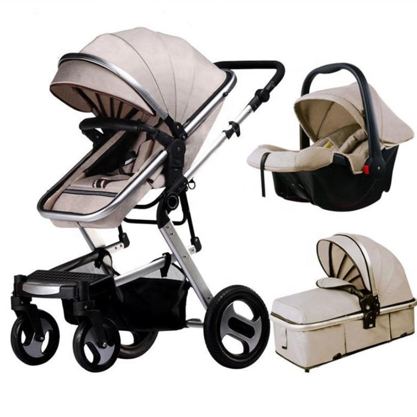 Institute Ringback Arab Carucior bebe 3in1, pliabil, scaun auto, patut portabil, cadru pentru  dormit nou nascut, bidirectional, cu bara de protectie, 4 anotimpuri, crem,  buz - eMAG.ro