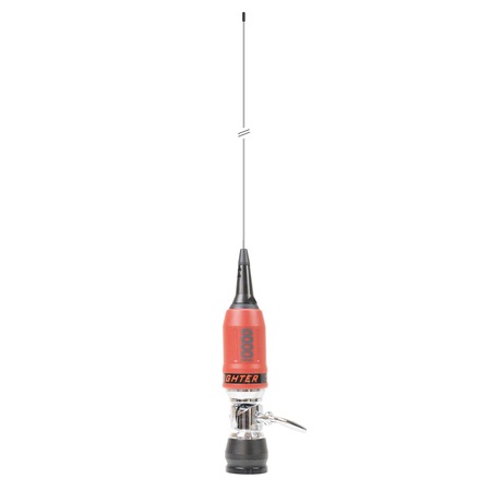 Antenna Radio CB Sirio Fighter 5000 PL RED - 27-30 MHz, 1500W Continui, Altezza 197 Cm