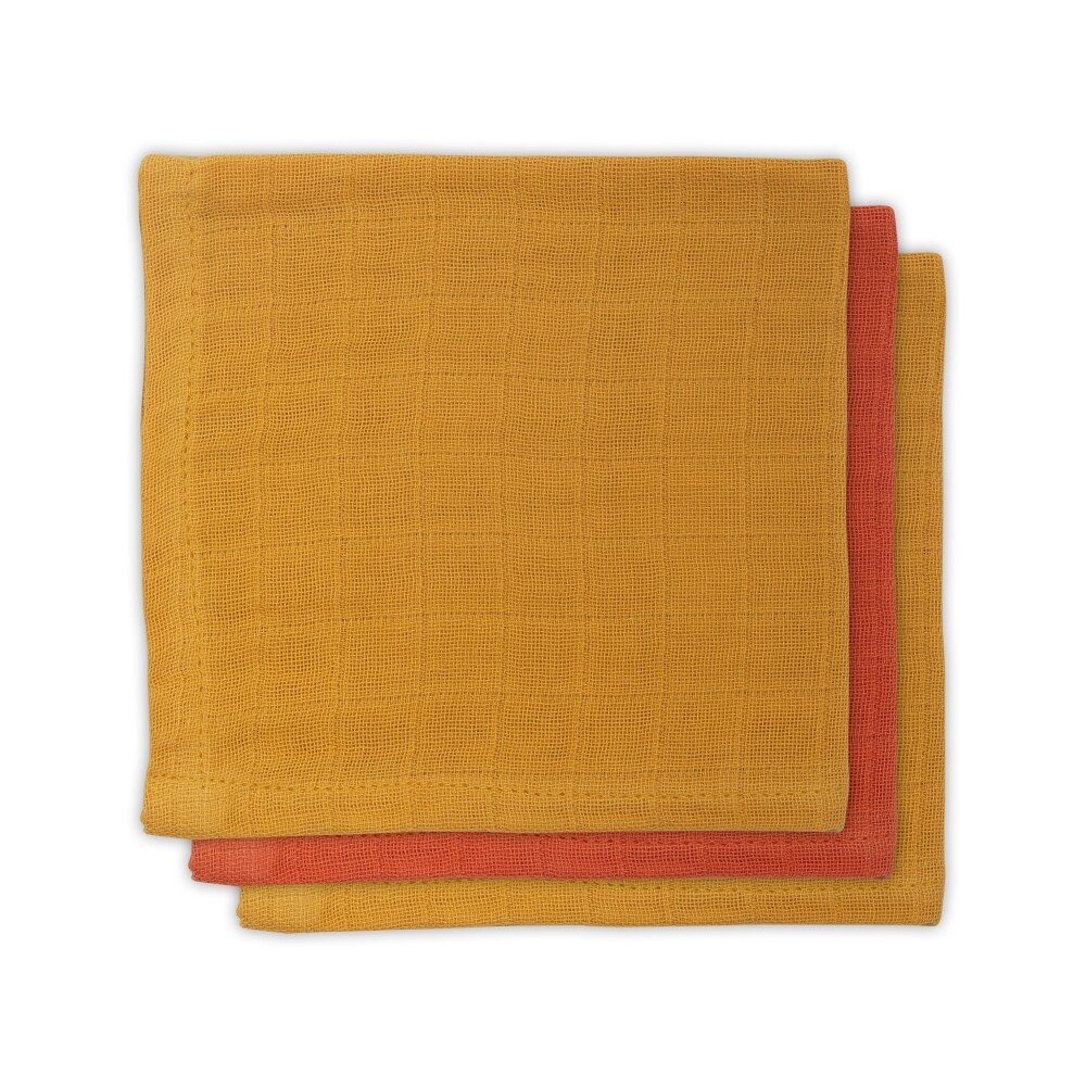 Set 3 batiste hidrofile, Jollein, 31x31 cm, fibra de bambus, galben