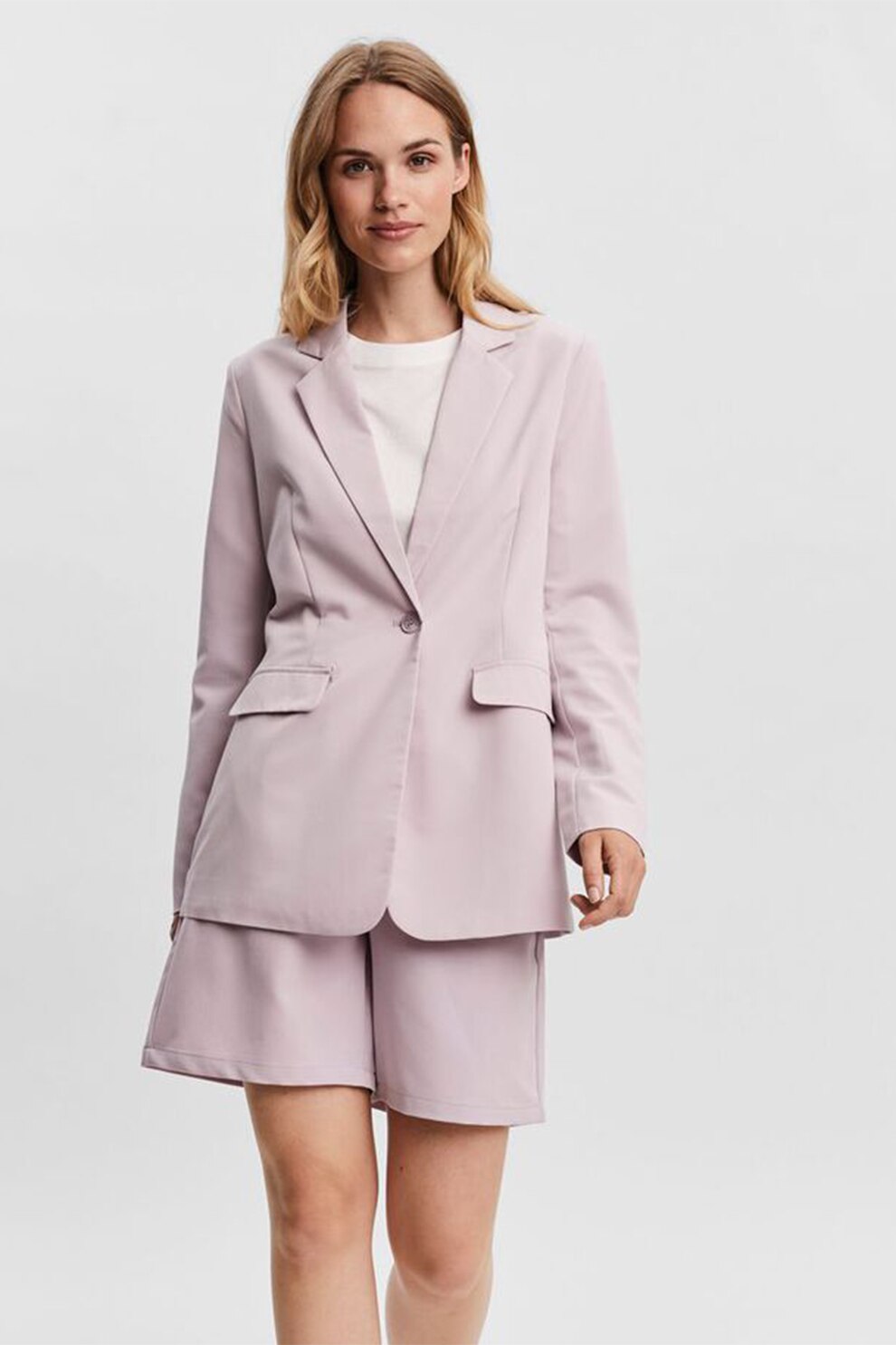 Vero Moda, Sacou lejer cu un nasture Zelda, Lila