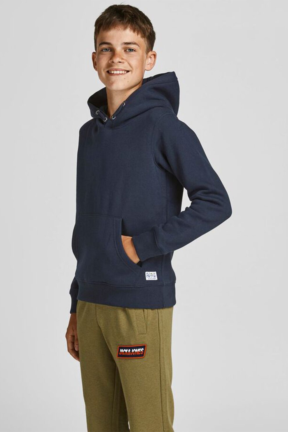 Jack&Jones, Hanorac cu buzunar kangaroo, Bleumarin