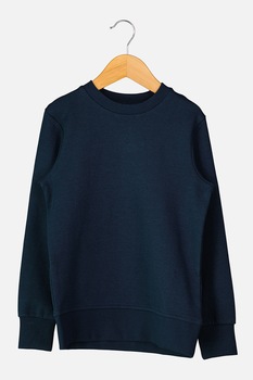 Jack&Jones, Bluza sport cu decolteu la baza gatului, Bleumarin Jack&Jones, Bluza sport cu decolteu la baza gatului, Bleumarin