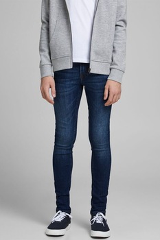 Jack&Jones, Blugi super skinny, Bleumarin Jack&Jones, Blugi super skinny, Bleumarin