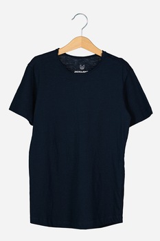 Jack&Jones, Tricou cu decolteu rotund cu model uni, Bleumarin Jack&Jones, Tricou cu decolteu rotund cu model uni, Bleumarin