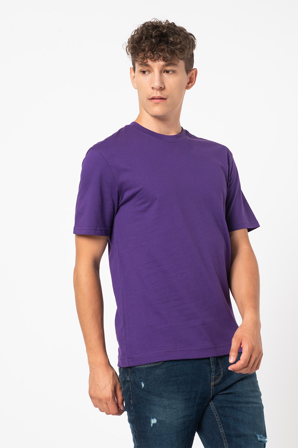 Jack&Jones, Tricou relaxed fit de bumbac organic, Violet