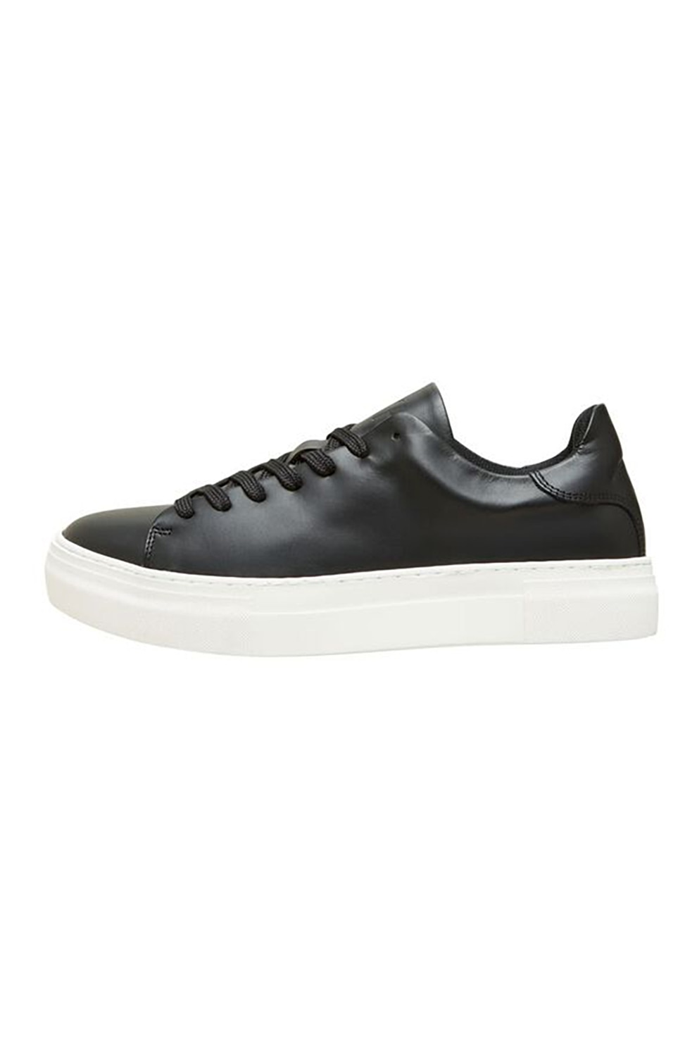 Selected Homme, Pantofi sport de piele, Negru